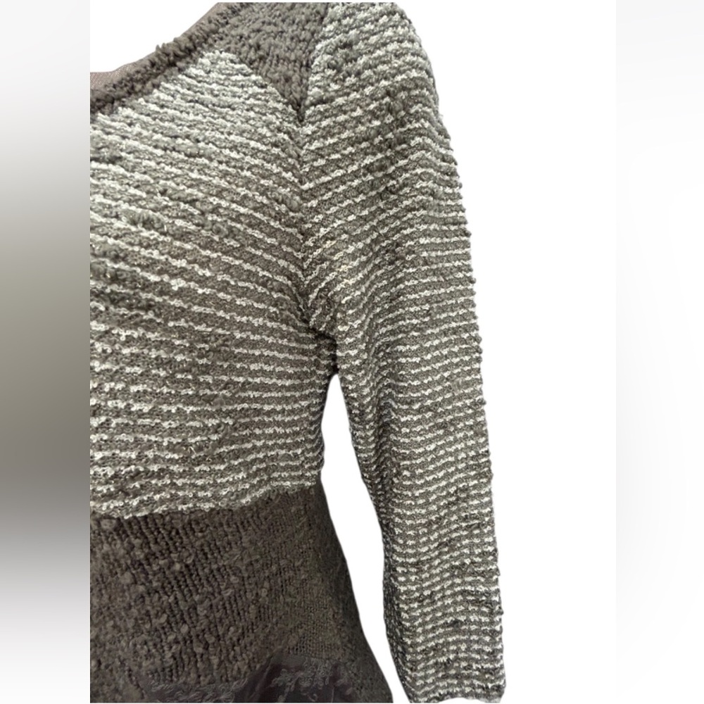 Anthropologie Angel of the North Sweater Women Small Cream Brown Art to Wear - Picture 3 of 11